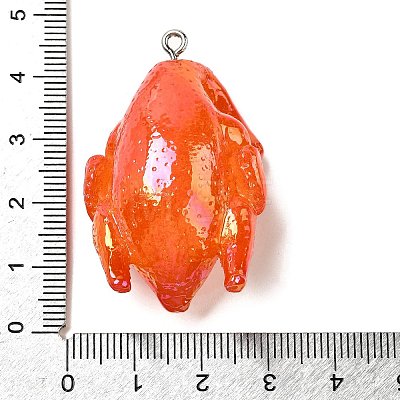 Opaque Resin Pendants FIND-I044-16E-1