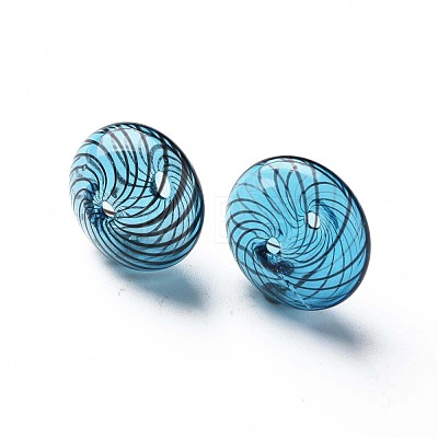 Transparent Handmade Blown Glass Globe Beads GLAA-T012-46-1