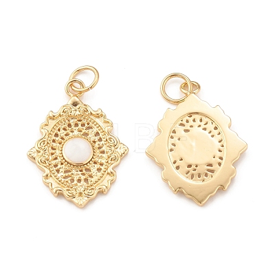 Eco-Friendly Brass Enamel Pendants KK-I698-06A-1