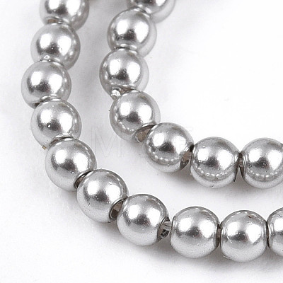 Baking Paint Pearlized Glass Pearl Bead Strands HY-N002-2mm-A03-1