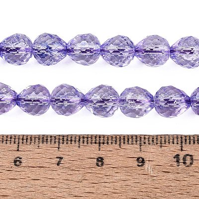 Crackle Transparent Glass Beads Strands GLAA-N068-04A-07-1