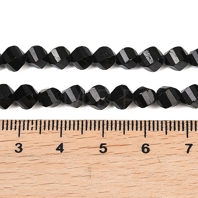 Natural Black Tourmaline Beads Strands G-P611-C37-01-1
