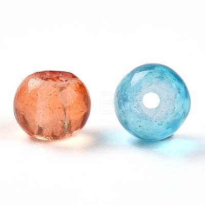 Baking Painted Transparent Glass Beads DGLA-Q022-4mm-M-1