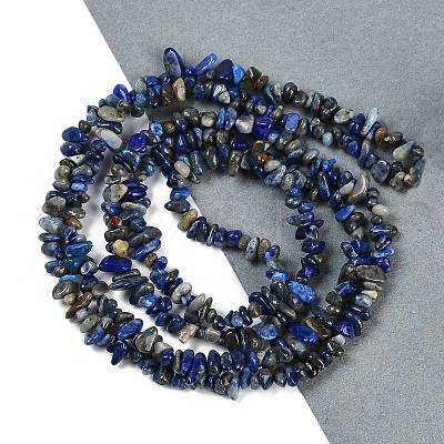 Precious Chip Lapis Lazuli Beads Strands. 3~5mm F043-1