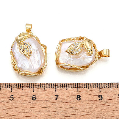 Natural Baroque Pearl Keshi Pearl Pendants PEAR-N020-07L-1