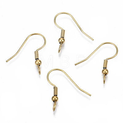 304 Stainless Steel Earring Hooks STAS-S111-003G-1