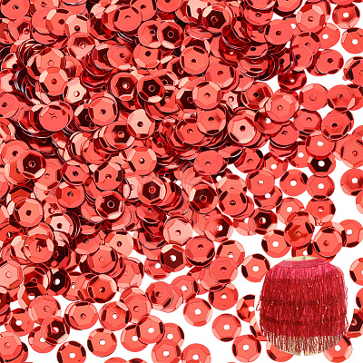 6000Pcs Plastic Paillette Beads PVC-PA0001-01B-1