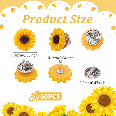 60Pcs Iron Brooches JEWB-UN00007-1