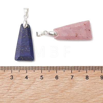 Natural Mixed Gemstone Pendants PALLOY-JF05426-02-1
