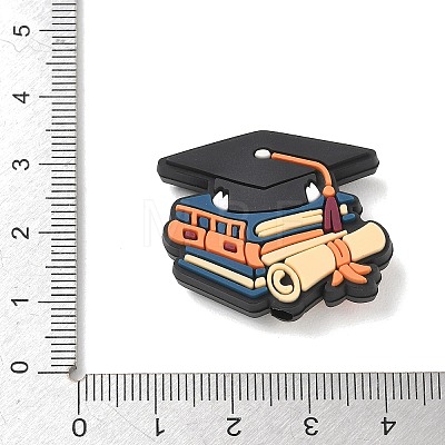 Graduation Theme Silicone Beads SL-CBAF318-B03-1