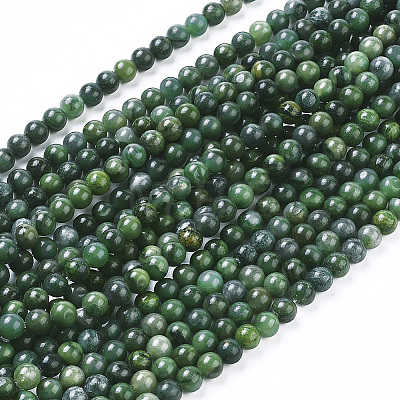 Natural African Jade Beads Strands G-K091-6mm-1