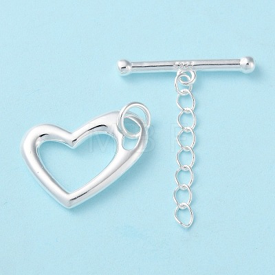 925 Sterling Silver Toggle Clasps with Chain STER-D005-05S-1