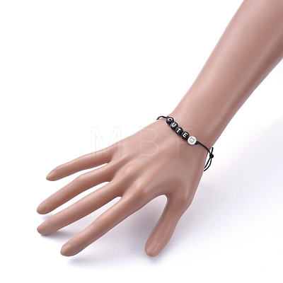 Adjustable Waxed Polyester Cord Beaded Bracelets BJEW-JB05294-04-1