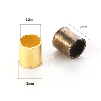 10.4G 4 Colors Brass Crimp Beads KK-YW0001-25-1