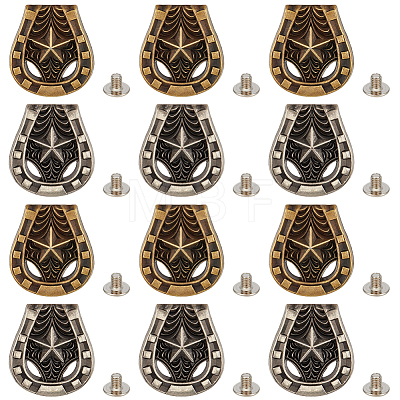 12Pcs 2 Colors Luggage Leather Belt Alloy Craft Solid Screw Rivets MOST-CL0001-01-1