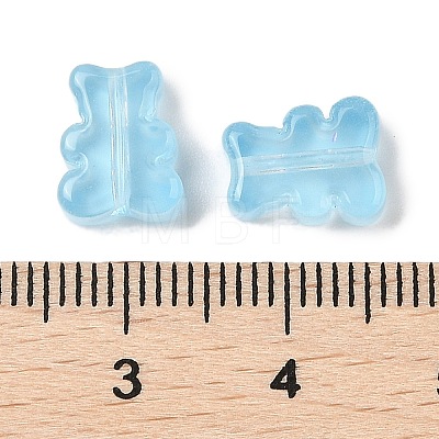 Transparent Spray Paint Glass Beads GLAA-Z011-08H-1