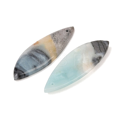 Natural Flower Amazonite Pendants G-K381-24B-1