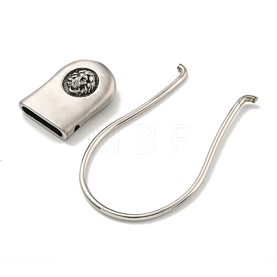 Tibetan Style 316 Surgical Stainless Steel Fittings with 304 Stainless Steel Key Ring FIND-Q101-11AS-1