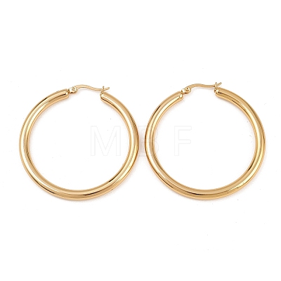 Ring 304 Stainless Steel Hoop Earrings LS-EJEW-L142-008-1