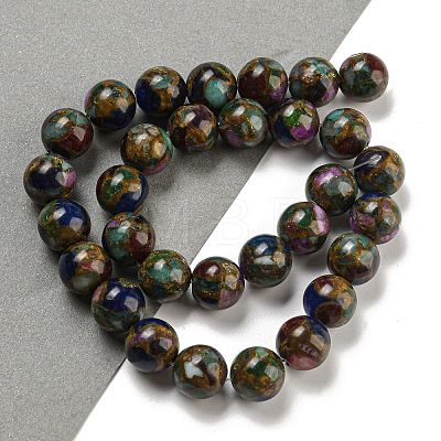 Synthetic Gold Clinquant Stone Beads Strands G-P549-A01-03B-1