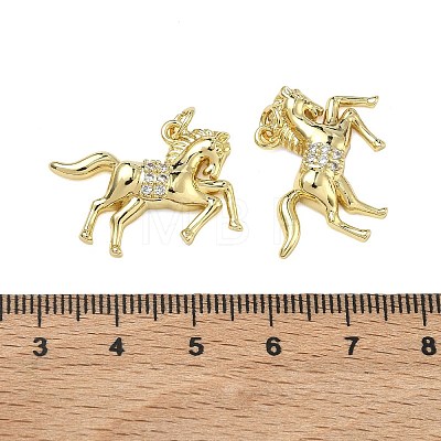 Brass Micro Pave Clear Cubic Zirconia Pendants KK-A294-01D-G-1