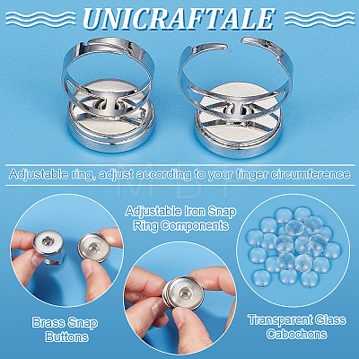 Unicraftale DIY Finger Ring Kits DIY-UN0055-94-1