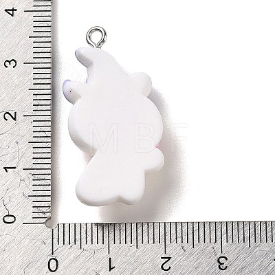 Opaque Resin Pendants RESI-K020-03H-1