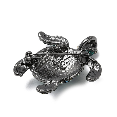 Ocean Theme Alloy Rhinestone Lapel Pins for Backpack Clothes for Clothes JEWB-F042-05B-B-1