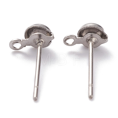 304 Stainless Steel Earring Finding STAS-J031-11-1