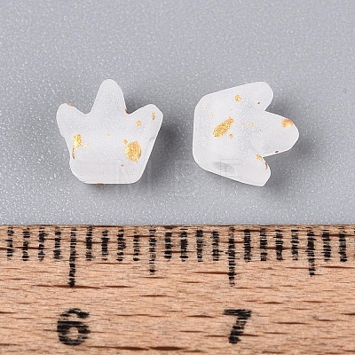 Frosted Transparent Acrylic Beads FACR-T009-01J-1