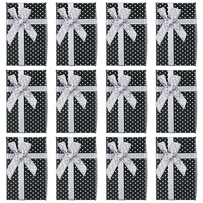 Polka Dot Print Cardboard Jewelry Gift Boxes with Bowknot CON-TAC0001-10E-1