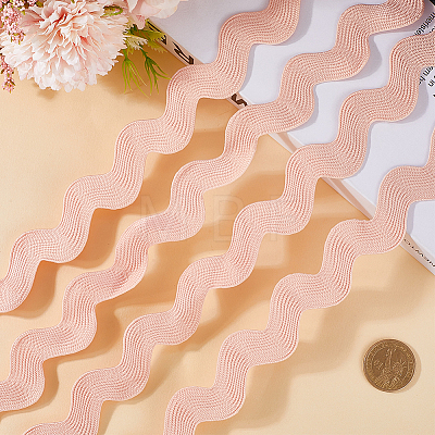 10 Yards Polyester Wavy Fringe Trim Ribbon OCOR-GF0004-25C-1