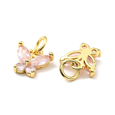 Rack Plating Brass Inlaid Cubic Zirconia Charms KK-G394-03G-06-1
