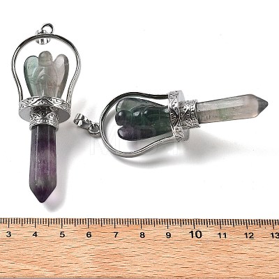 Natural Fluorite Pointed Big Pendants KK-H491-01P-05-1