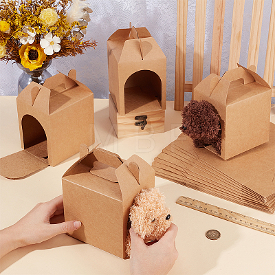 Kraft Paper Folding Paper Pet Gift Packing Tote Boxes CON-WH0089-238B-1