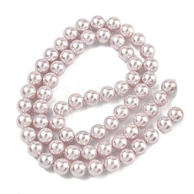 Electroplated Shell Pearl Beads Strands BSHE-G041-6mm-06-1