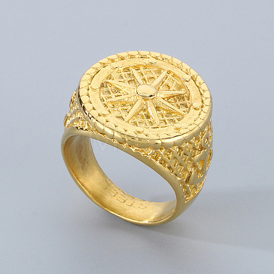 Hip-hop Style 304 Stainless Steel Finger Rings for Men FS-WG74A00-20-1
