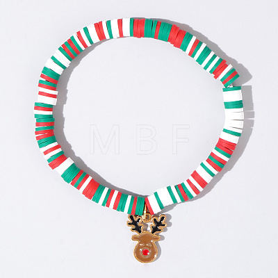 Christmas 304 Stainless Steel Enamel Charm Bracelets AH2991-22-1
