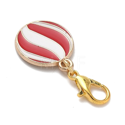 4Pcs 4 Styles Christmas Theme Alloy Enamel Pendants Decorations X-HJEW-JM04056-1