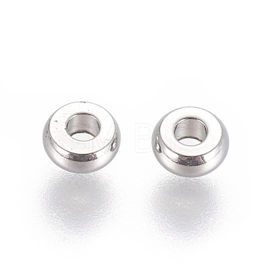 Rondelle 304 Stainless Steel Beads STAS-S028-38-1