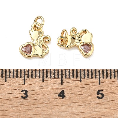 Brass Pave Cubic Zirconia Pendants KK-A291-24B-G-1