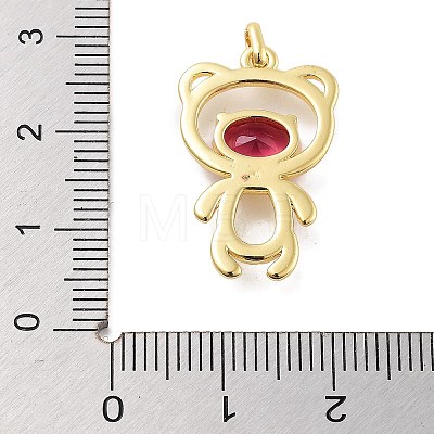 Rack Plating Brass Glass Pendants KK-Z071-46G-01-1