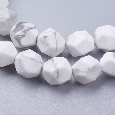 Natural Howlite Beads Strands G-J376-40-8mm-1