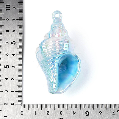 UV Plating Opaque Acrylic Shell Shape Big Pendants SACR-T018-35F-1