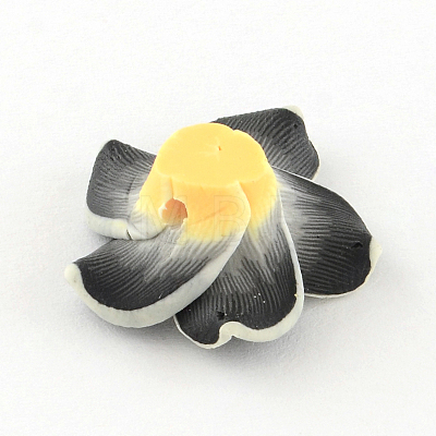 Handmade Polymer Clay 3D Flower Plumeria Beads CLAY-Q192-30mm-01-1
