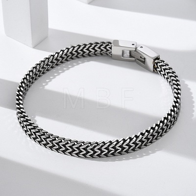 Brass Wheat Chain Bracelets for Women Men KK-P292-22AS-1