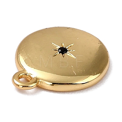 Brass Micro Pave Cubic Zirconia Charms ZIRC-I054-13G-02-1