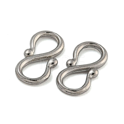 Non-Tarnish 304 Stainless Steel S-Hook Clasps STAS-U007-20A-P-1