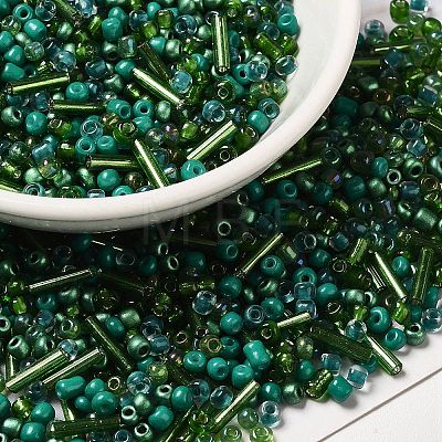 Opaque & Transparent Inside Colours Glass Seed Beads SEED-F004-02F-1