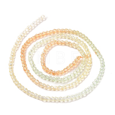 Transparent Gradient Color Glass Beads Strands GLAA-G101-2mm-05-1